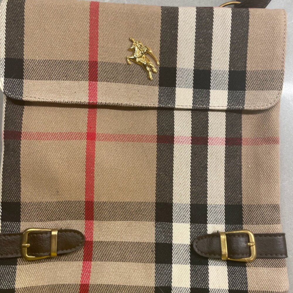 Burberry Crossbody Brown Plaid Bag - Picture 2 of 7